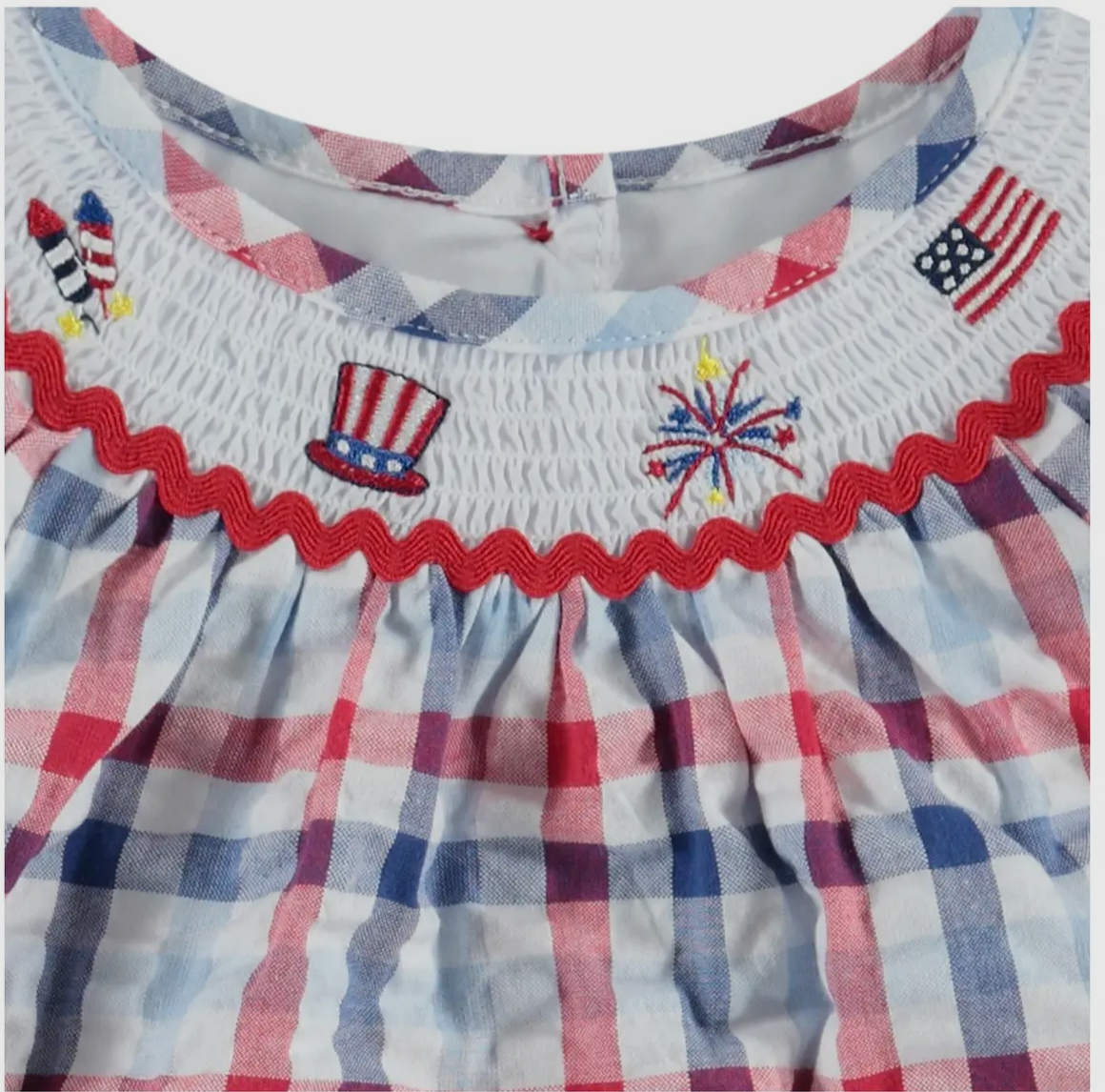 4th of July Smocked Dress 2pc