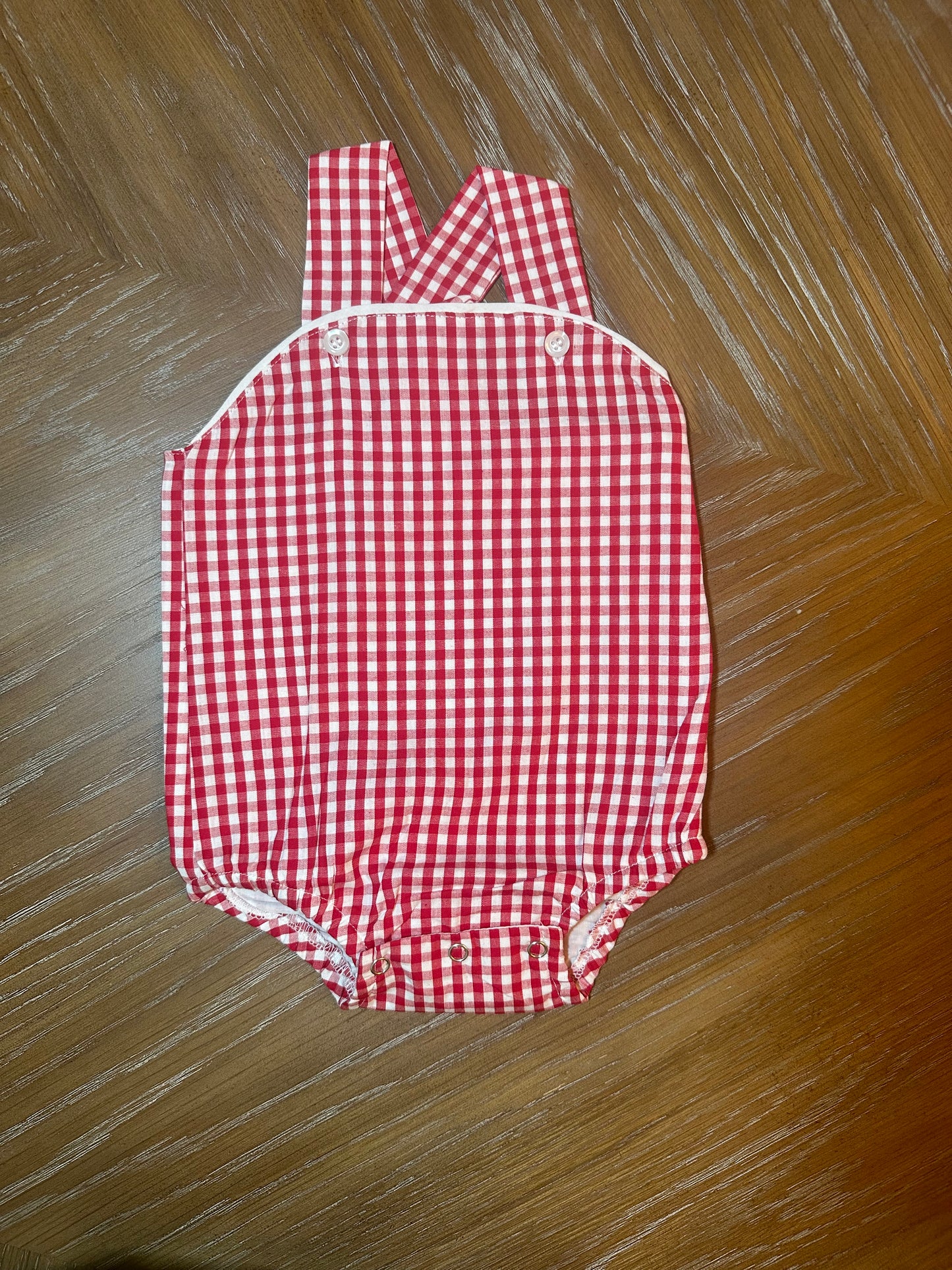 Gingham Sunsuit- red or navy