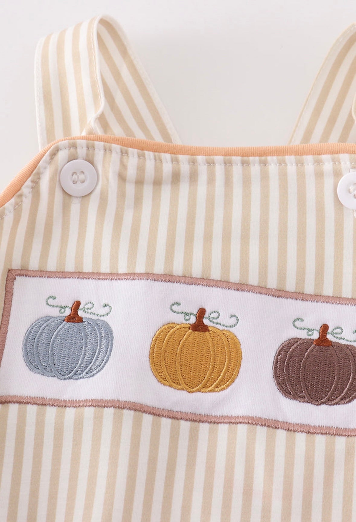 Pumpkin Embroidered Boy Bubble