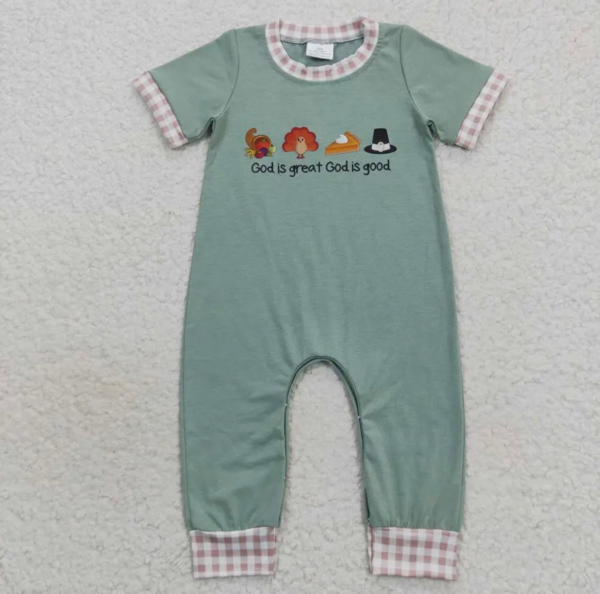 Boys God is Great Romper