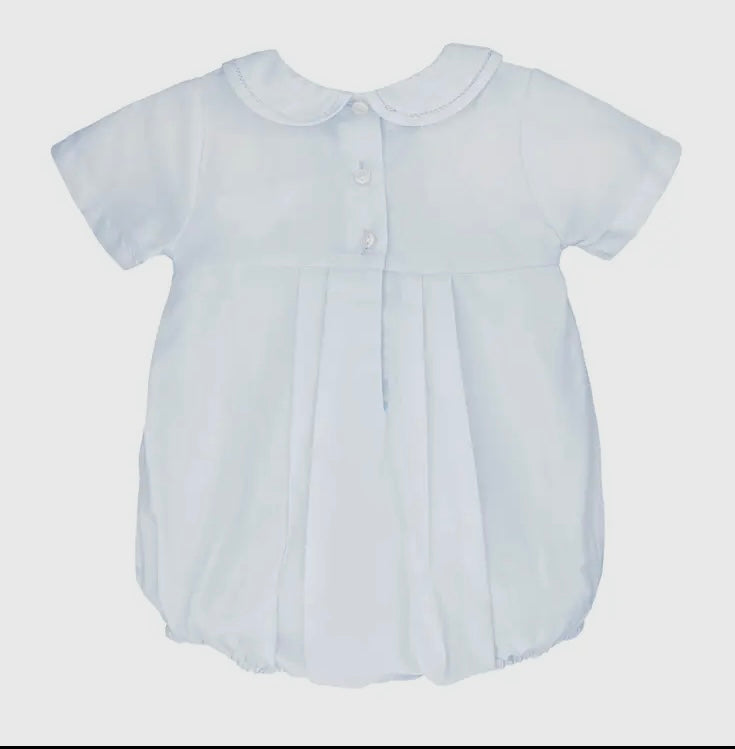 Romper with Blue Smocking