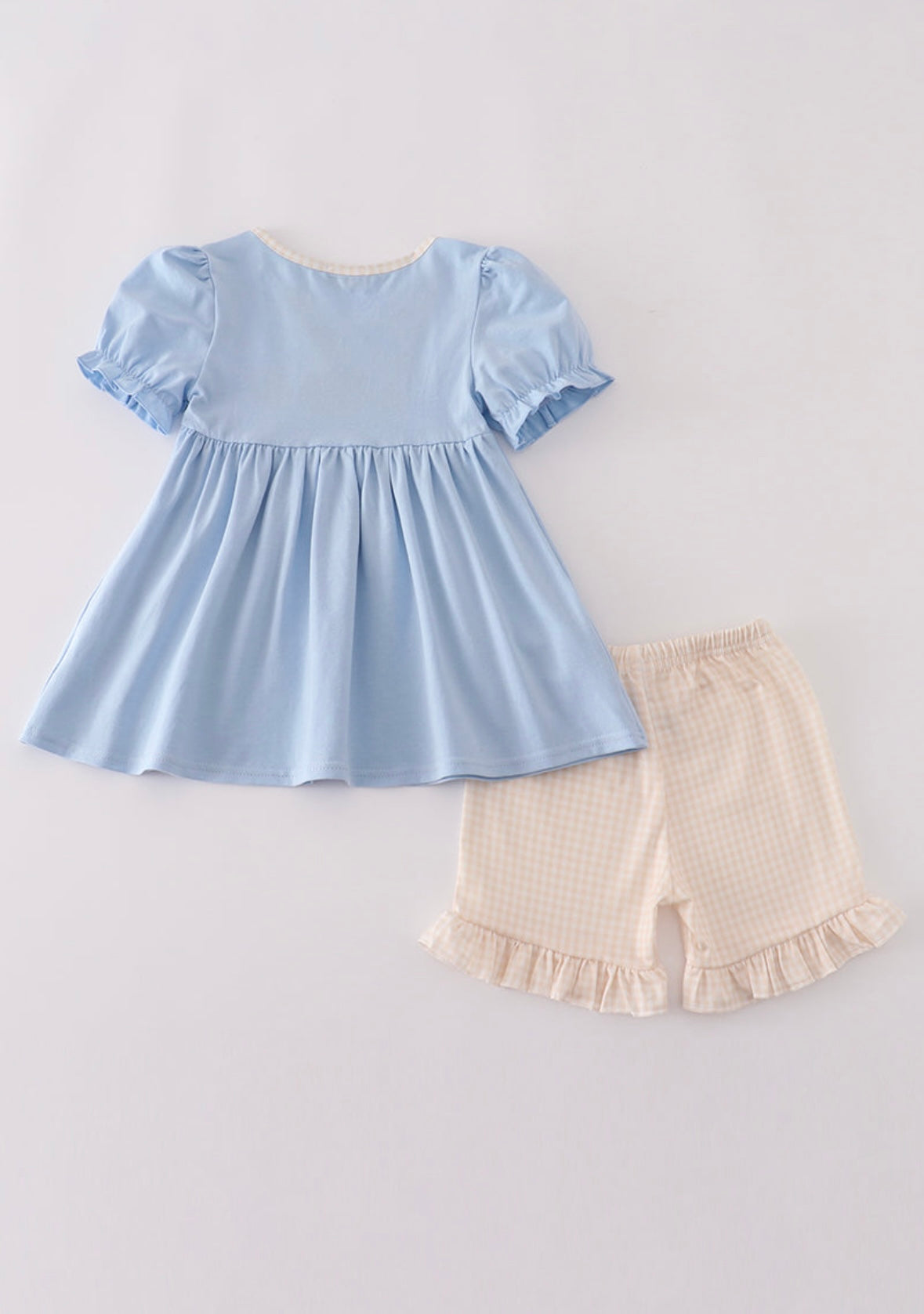 Blue Pumpkin French Knot Ruffle Short Set
