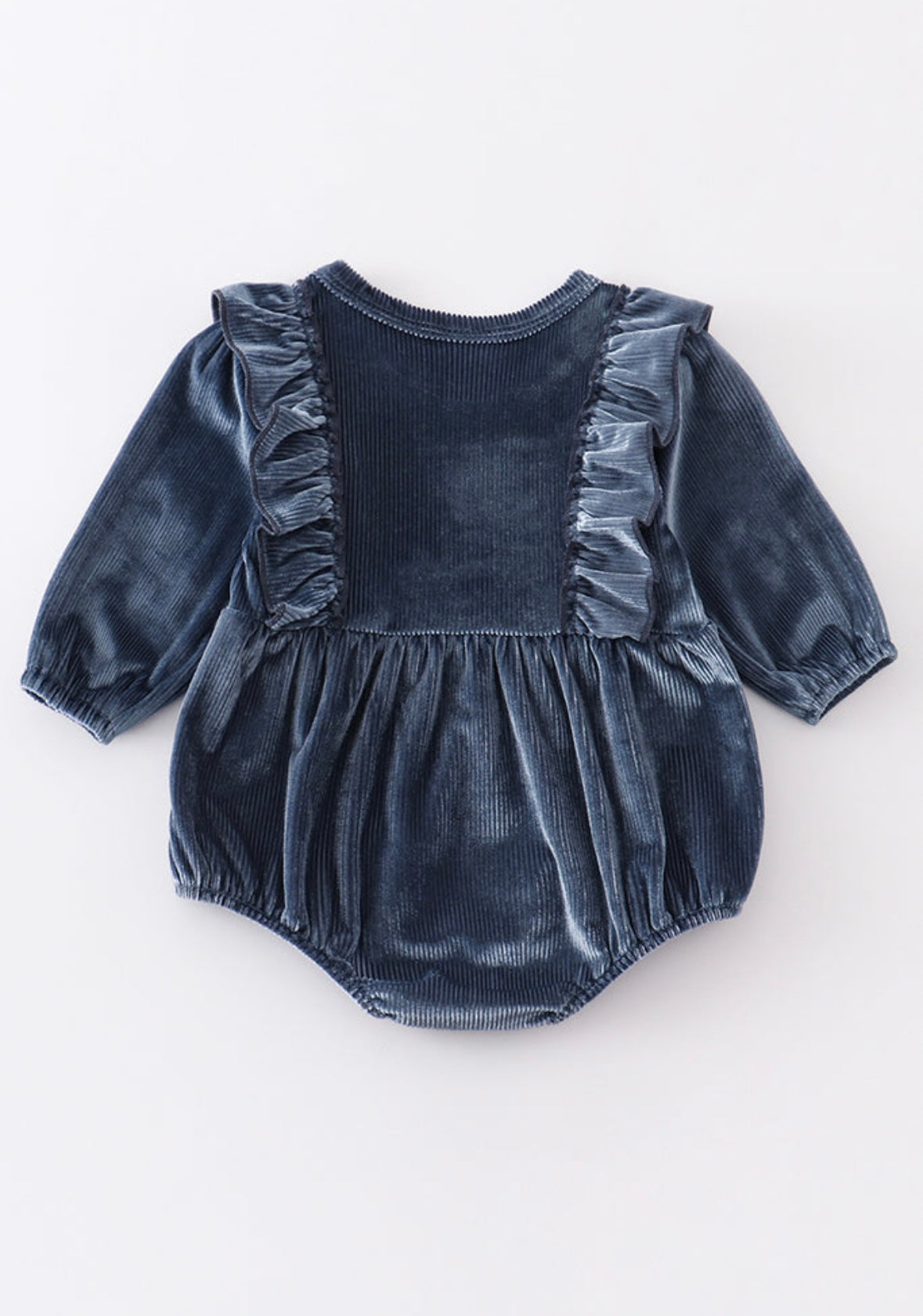 Blue Ruffle Velvet Bubble