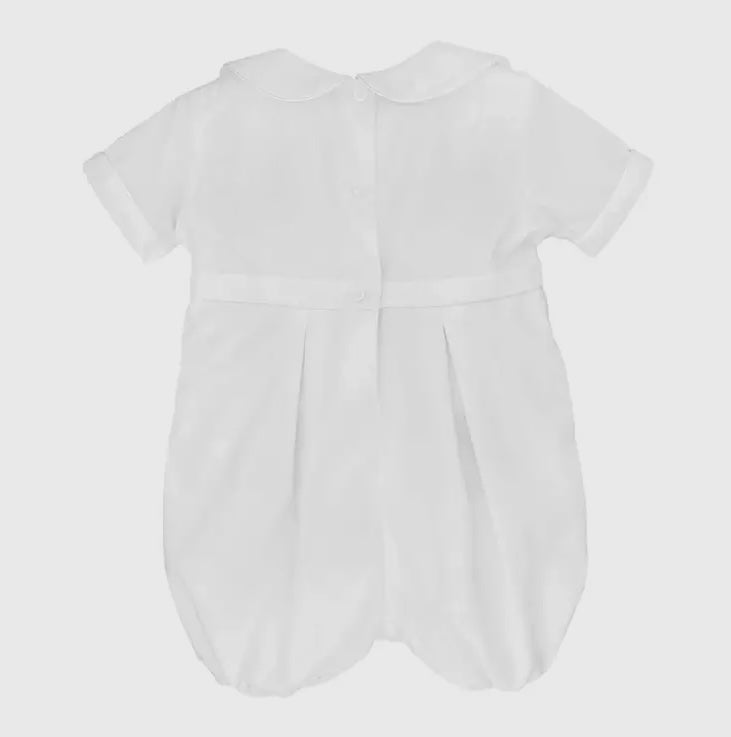 Embroidered across Christening Romper