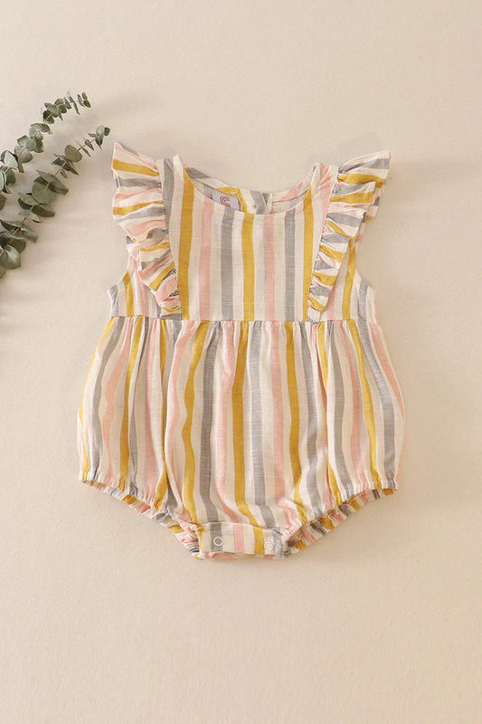 Multi Stripe Line Ruffle