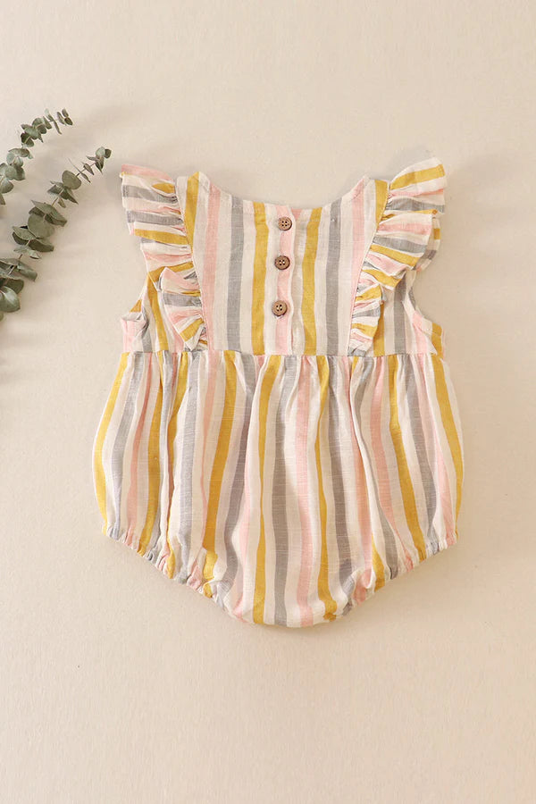 Multi Stripe Line Ruffle